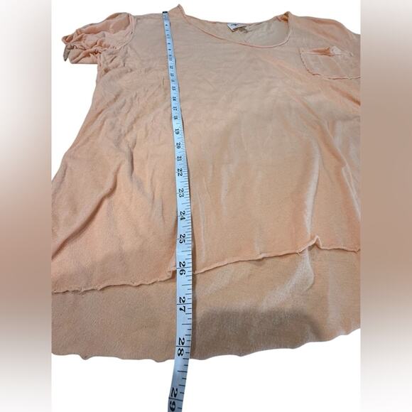 We the Free Hemp Organic Cotton Peach Raw Hem Women's Top-‎ Medium - Picture 4 of 6